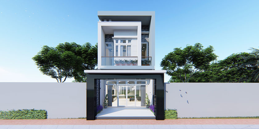 Thiết kế thi công xây dựng nhà phố 2 tầng ở quận 9.
