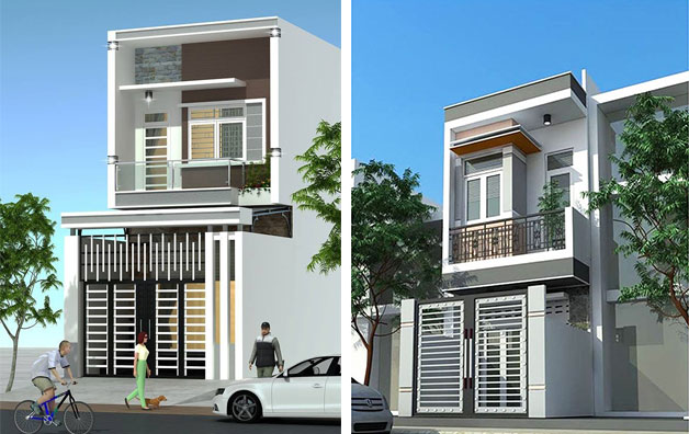 Mẫu nhà phố 2 tầng