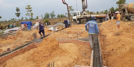 Xây dựng phần thô nhà ở KDC Long Hưng Biên Hòa.