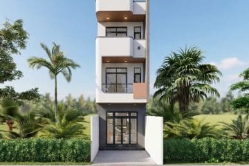 Kiến trúc nhà phố 3 tầng phường Long Phước.